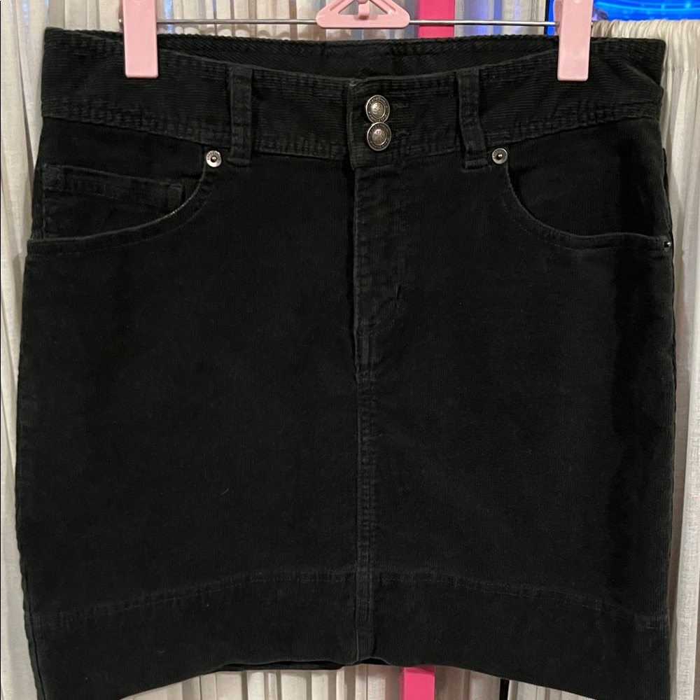 Patagonia Corduroy Black Mini Skirt